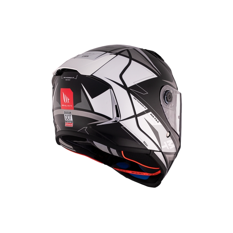 MT REVENGE 2 S HATAX B2 noir-gris-blanc casque moto intégral