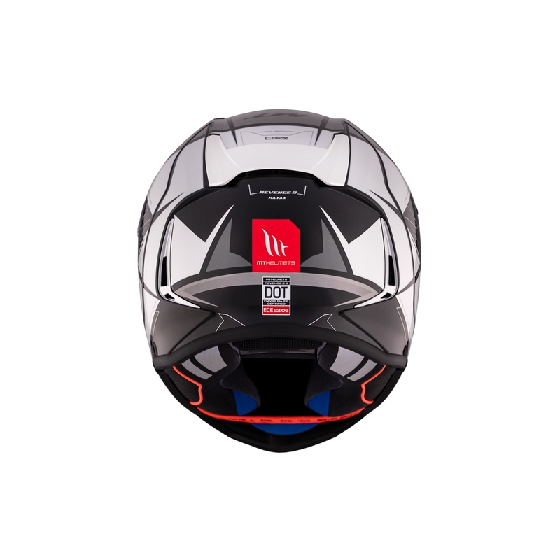 MT REVENGE 2 S HATAX B2 noir-gris-blanc casque moto intégral