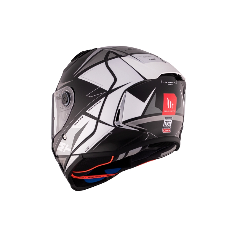 MT REVENGE 2 S HATAX B2 noir-gris-blanc casque moto intégral