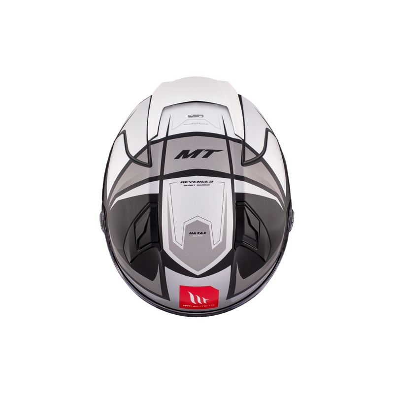 MT REVENGE 2 S HATAX B2 noir-gris-blanc casque moto intégral