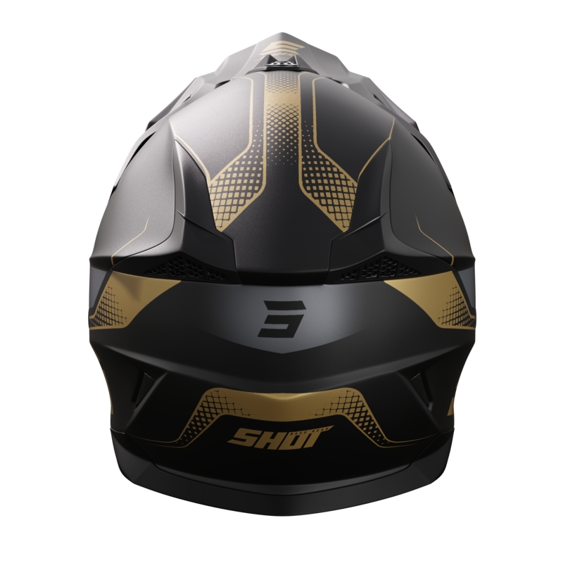 Casque de motocross Shot Pulse Edge doré mat soldes