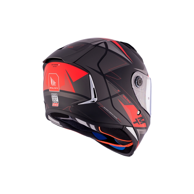 MT REVENGE 2 S HATAX B5 noir-gris-rouge casque moto intégral