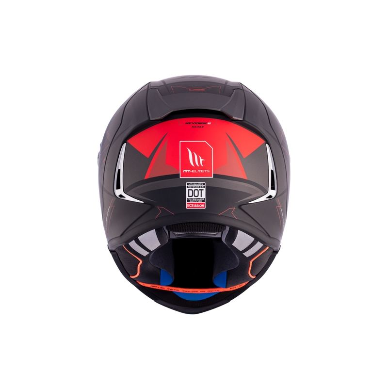MT REVENGE 2 S HATAX B5 noir-gris-rouge casque moto intégral