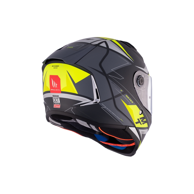 MT REVENGE 2 S HATAX C3 casque moto intégral noir-gris-jaune