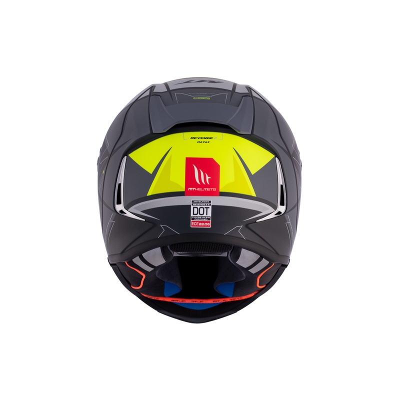 MT REVENGE 2 S HATAX C3 casque moto intégral noir-gris-jaune