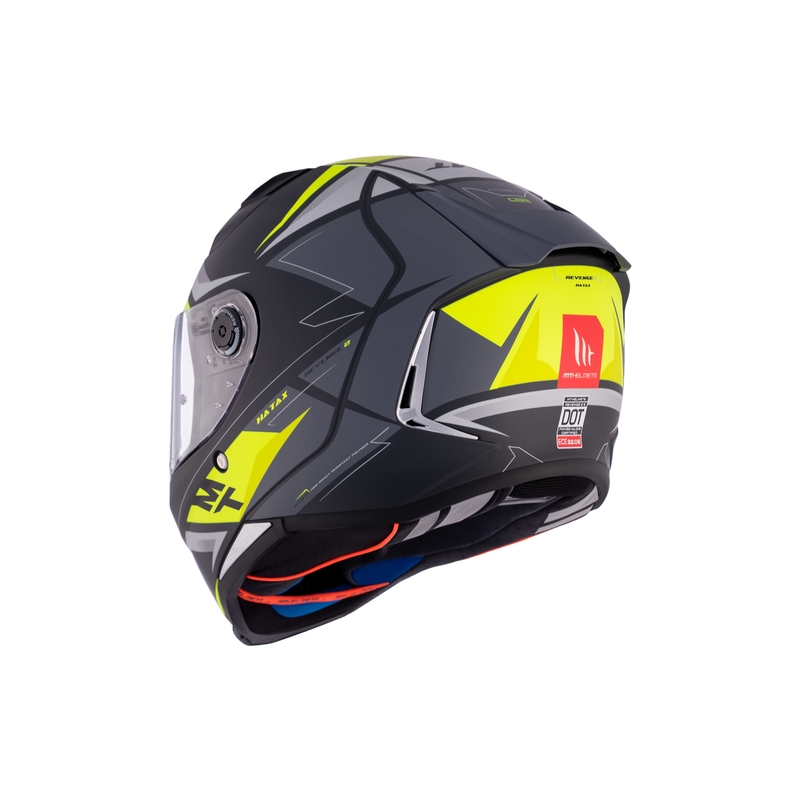 MT REVENGE 2 S HATAX C3 casque moto intégral noir-gris-jaune