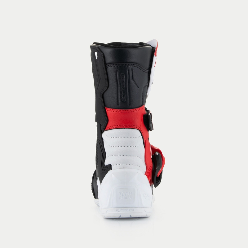 Bottes de moto Alpinestars Tech 3S pour enfant, noir, blanc et rouge