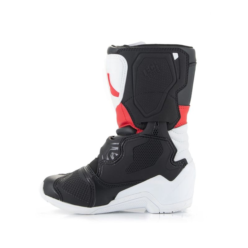 Bottes de moto Alpinestars Tech 3S pour enfant, noir, blanc et rouge
