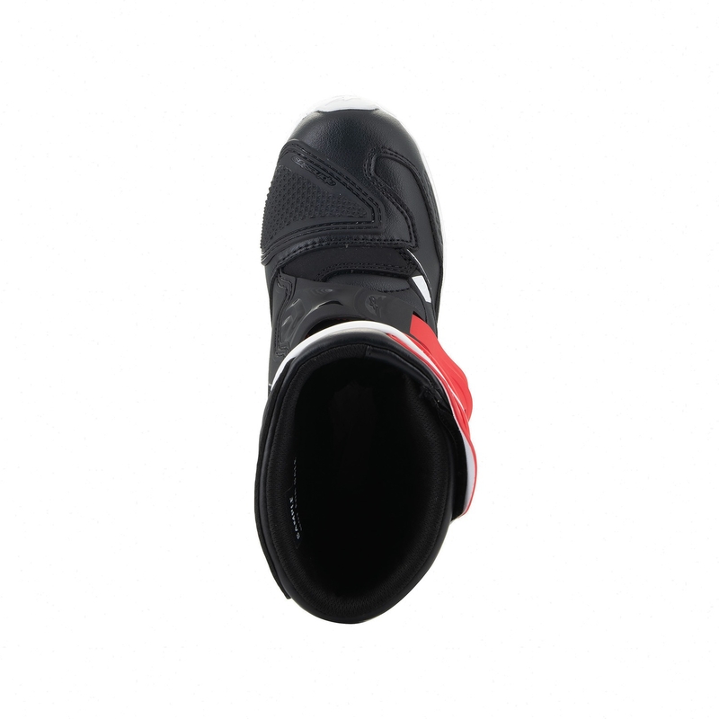 Bottes de moto Alpinestars Tech 3S pour enfant, noir, blanc et rouge