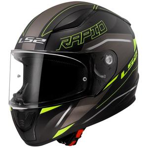 Casque moto intégral LS2 FF353 RAPID II Rokku noir-jaune fluo