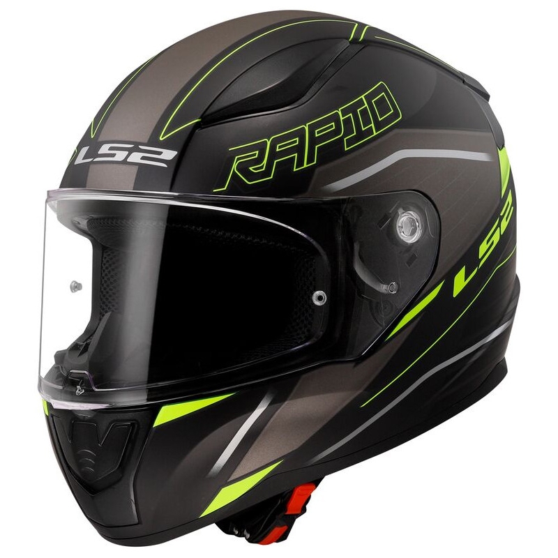 Casque moto intégral LS2 FF353 RAPID II Rokku noir-jaune fluo