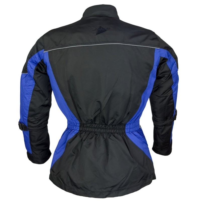 Veste moto enfant Roleff Taslan noir et bleu