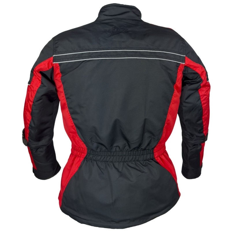 Veste moto enfant Roleff Taslan noir-rouge