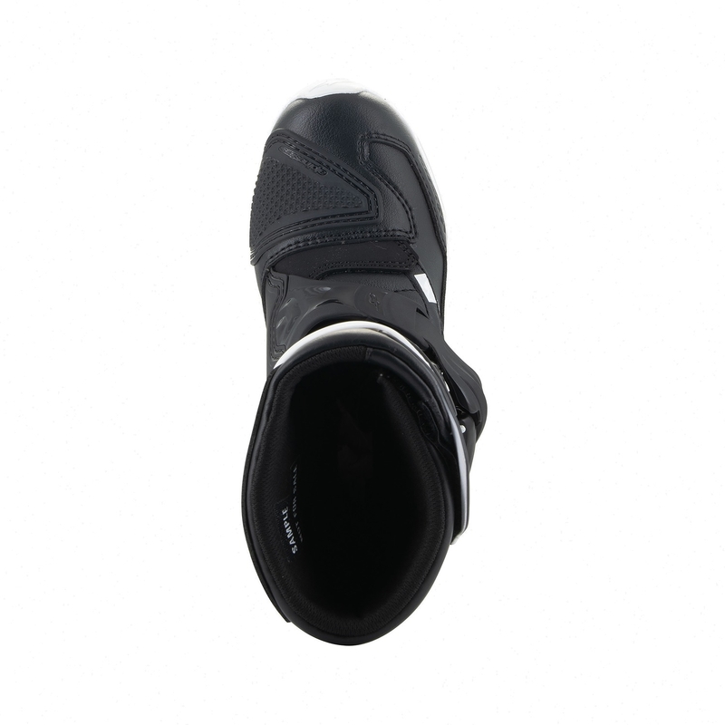 Bottes de moto Alpinestars Tech 3S pour enfant, blanc et noir