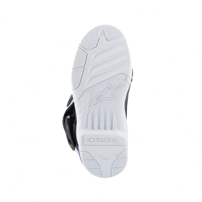 Bottes de moto Alpinestars Tech 3S pour enfant, blanc, noir et bleu