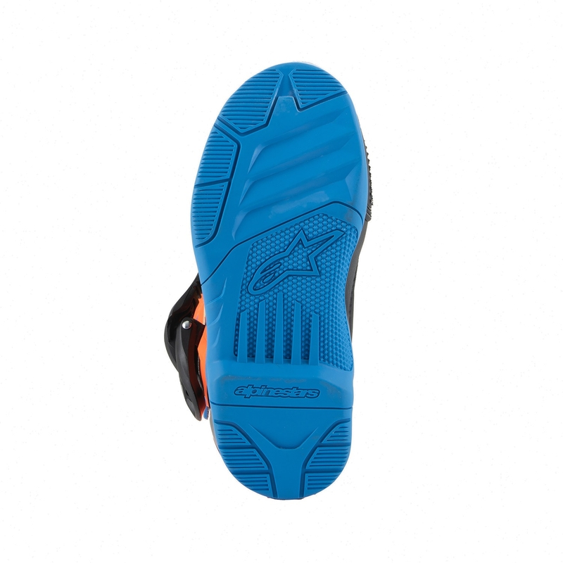 Bottes de moto Alpinestars Tech 3S Kids Orange fluo-Bleu-Jaune fluo-Noir pour enfants