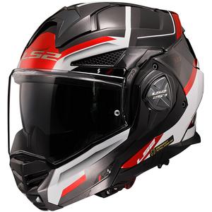 Casque moto modulable LS2 FF901 Advant X Spectrum noir-blanc-rouge