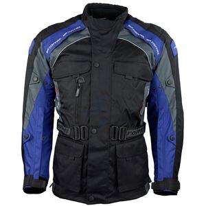 Veste de moto Roleff Liverpool noire et bleue
