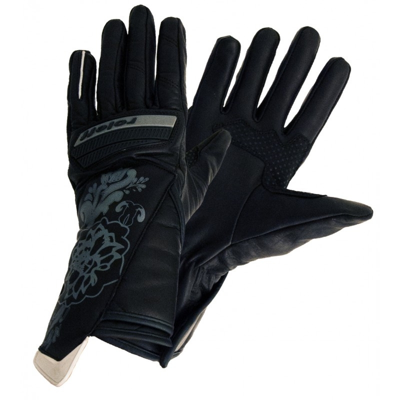 Gants de moto pour femmes Roleff Stuttgart noir-gris