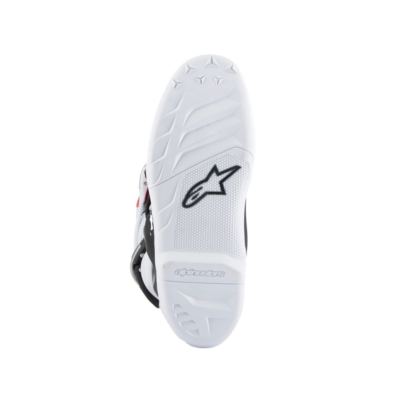 Bottes de motocross Alpinestars Tech 7 S pour enfant, blanc, noir, rouge, bleu et violet