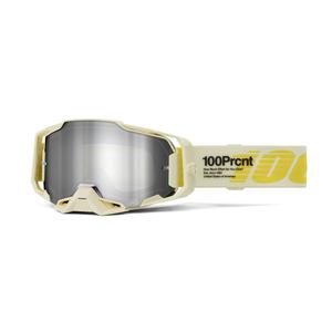 Lunettes de motocross 100% ARMEGA Doré à peine (plexi argenté miroité)