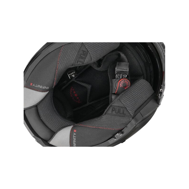 Casque moto ouvert LS2 OF603 Infinity II Carbon Counter noir et or