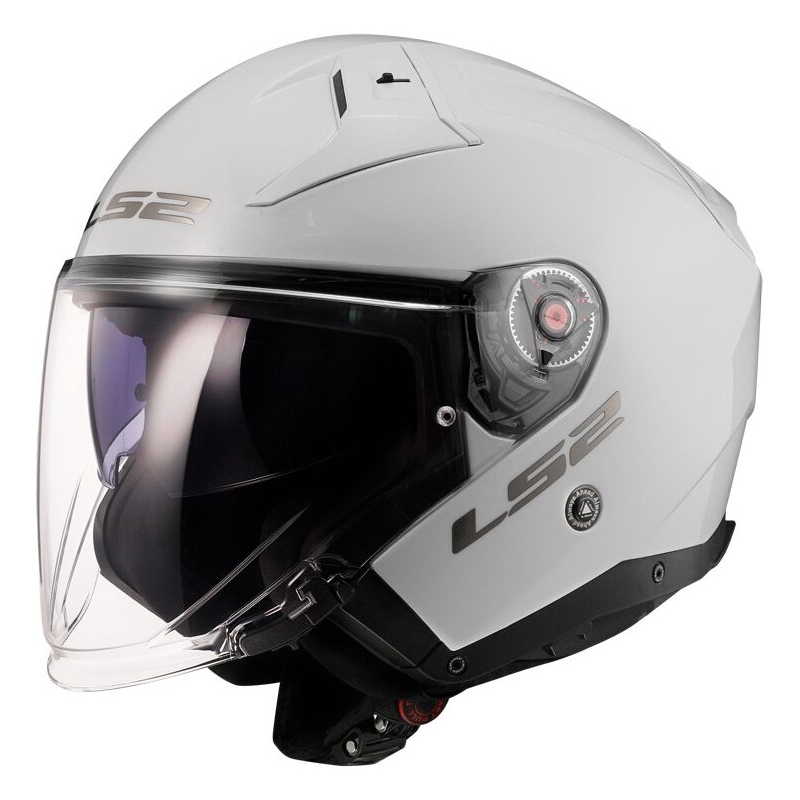 Casque moto ouvert LS2 OF603 Infinity II Solid White