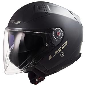 Casque moto ouvert LS2 OF603 Infinity II Solid Black Matte