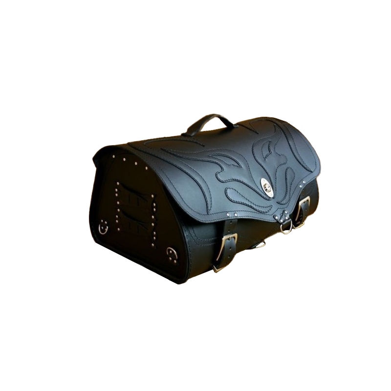 RSA K22 Black Demon sac moto en cuir noir 42 l