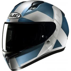 Casque moto intégral HJC C10 Tez MC2SF gris-bleu