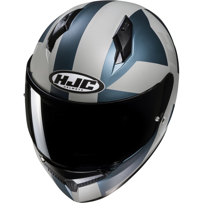Casque moto intégral HJC C10 Tez MC2SF gris-bleu