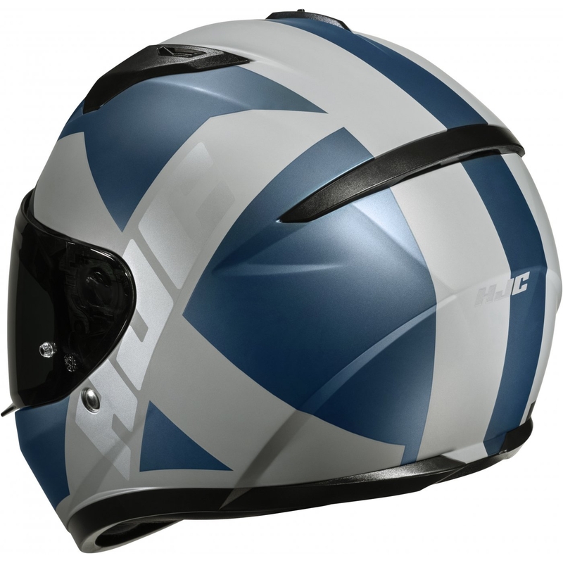 Casque moto intégral HJC C10 Tez MC2SF gris-bleu