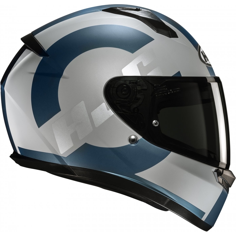 Casque moto intégral HJC C10 Tez MC2SF gris-bleu