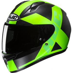 Casque moto intégral HJC C10 Tez MC4HSF noir-vert fluo
