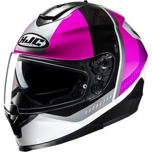 Casque moto intégral HJC C70N Alia MC8 noir-blanc-rose