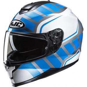 Casque moto intégral HJC Casque C70N Holt MC2 blanc-gris-bleu