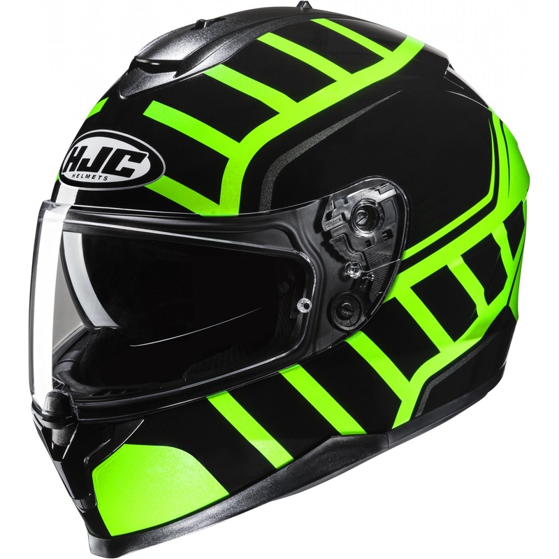 Casque moto intégral HJC Casque C70N MC4H noir-vert fluo