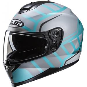 Casque moto intégral HJC C70N Holt MC4SF gris-turquoise