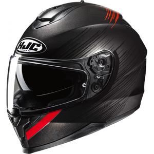 Casque moto intégral HJC C70N Sway MC1 rouge-noir