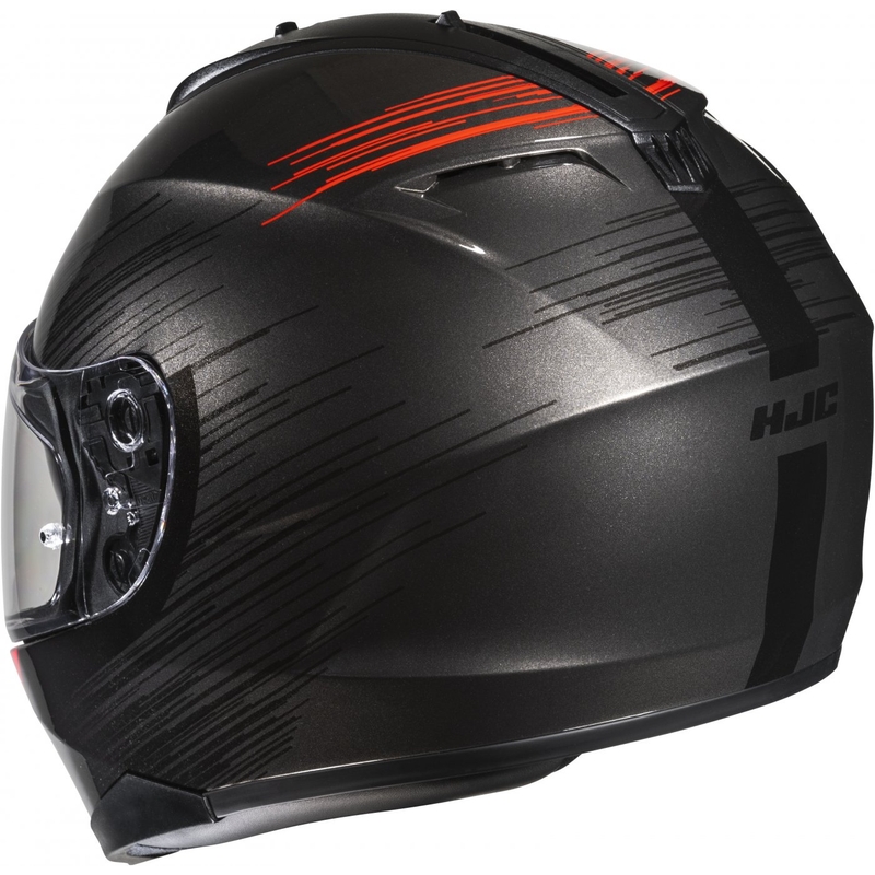 Casque moto intégral HJC C70N Sway MC1 rouge-noir