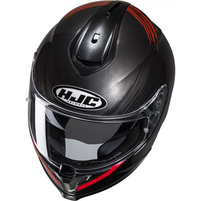 Casque moto intégral HJC C70N Sway MC1 rouge-noir