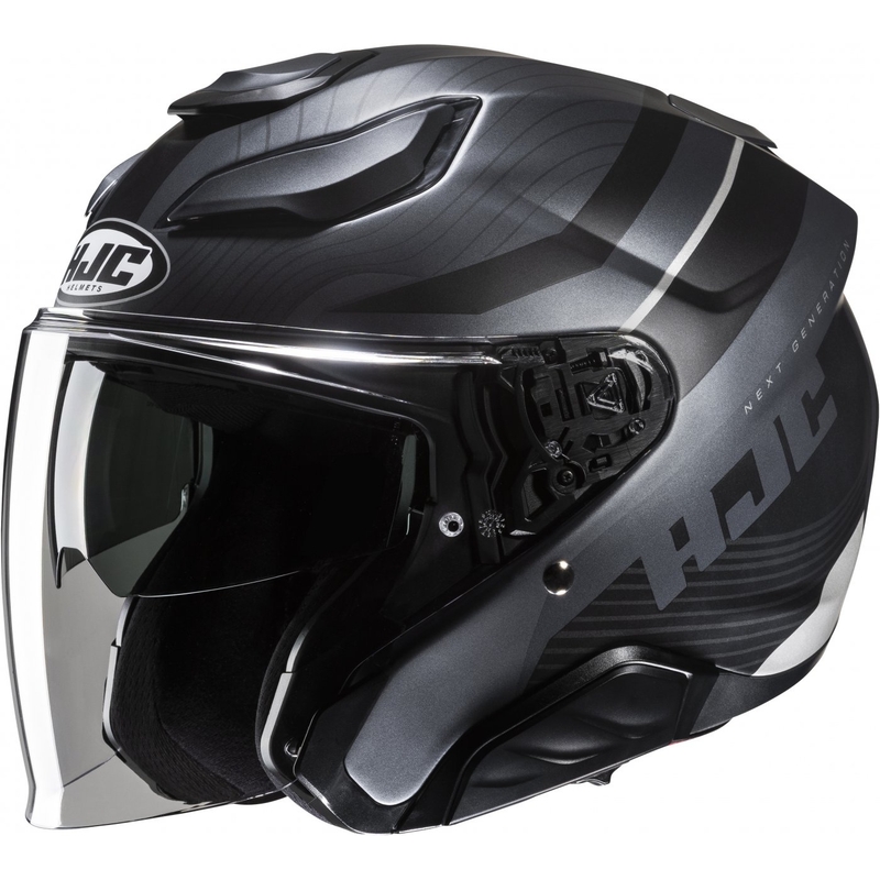 Casque moto ouvert HJC F31 Naby MC5SF gris-noir