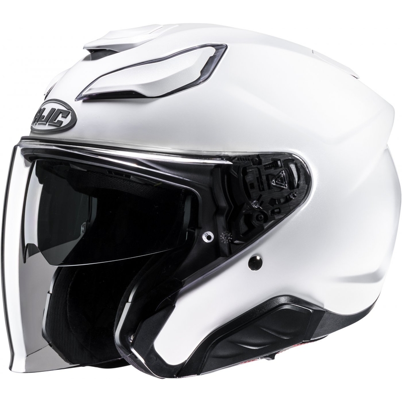 Casque moto ouvert HJC F31 Solid pearl white