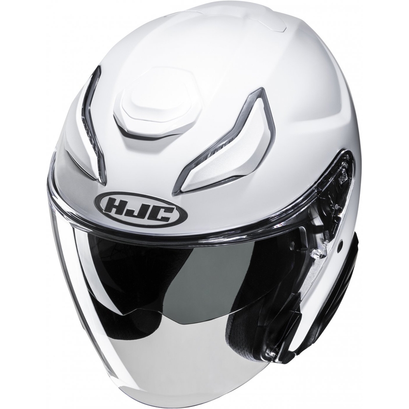 Casque moto ouvert HJC F31 Solid pearl white