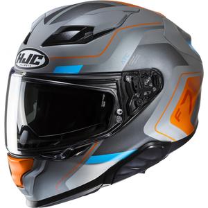 Casque moto intégral HJC F71 Arcan MC27SF gris-bleu-orange