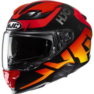 Casque moto intégral HJC F71 Bard MC1 noir-rouge-orange