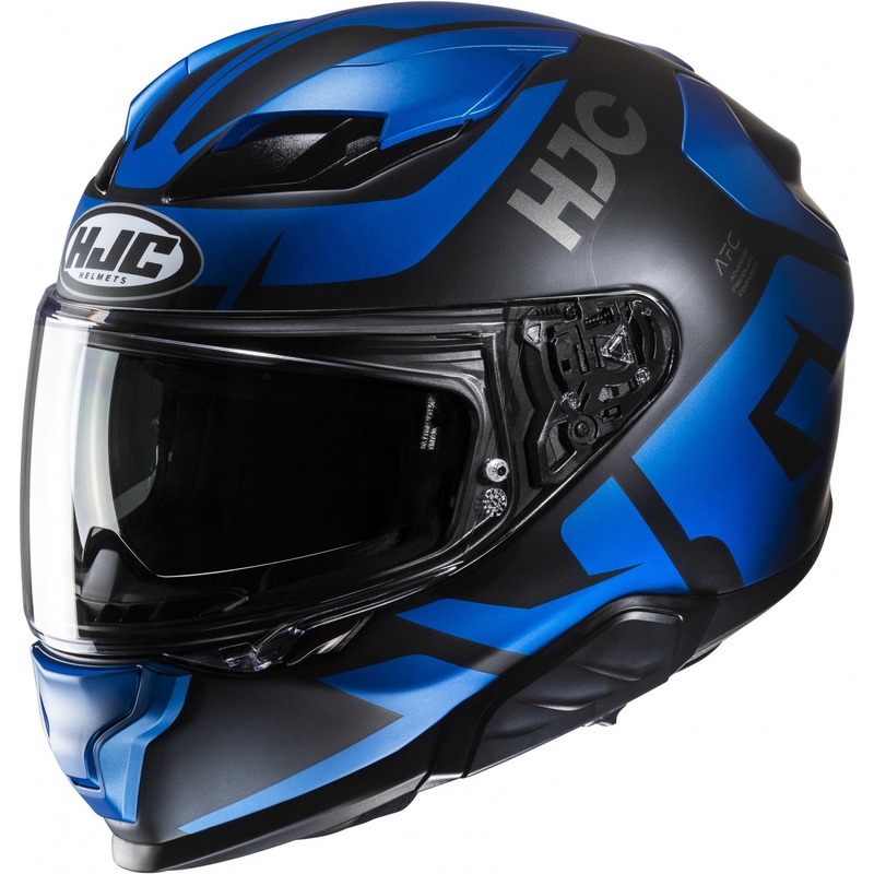 Casque moto intégral HJC F71 Bard MC2SF noir-bleu