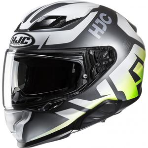 Casque moto intégral HJC F71 Bard MC4HSF gris-blanc-vert