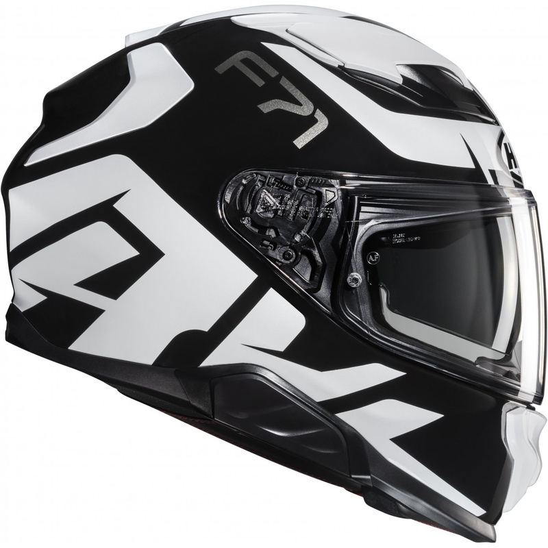 Casque moto intégral HJC F71 Bard MC5 noir et blanc