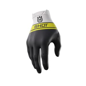 Gants de motocross Shot Aerolite Husqvarna LE 2024 blanc-noir soldes